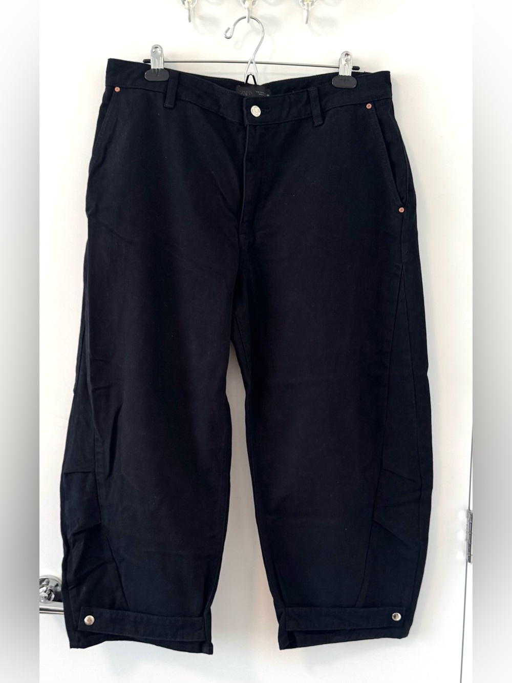 Zara balloon leg cropped jeans
